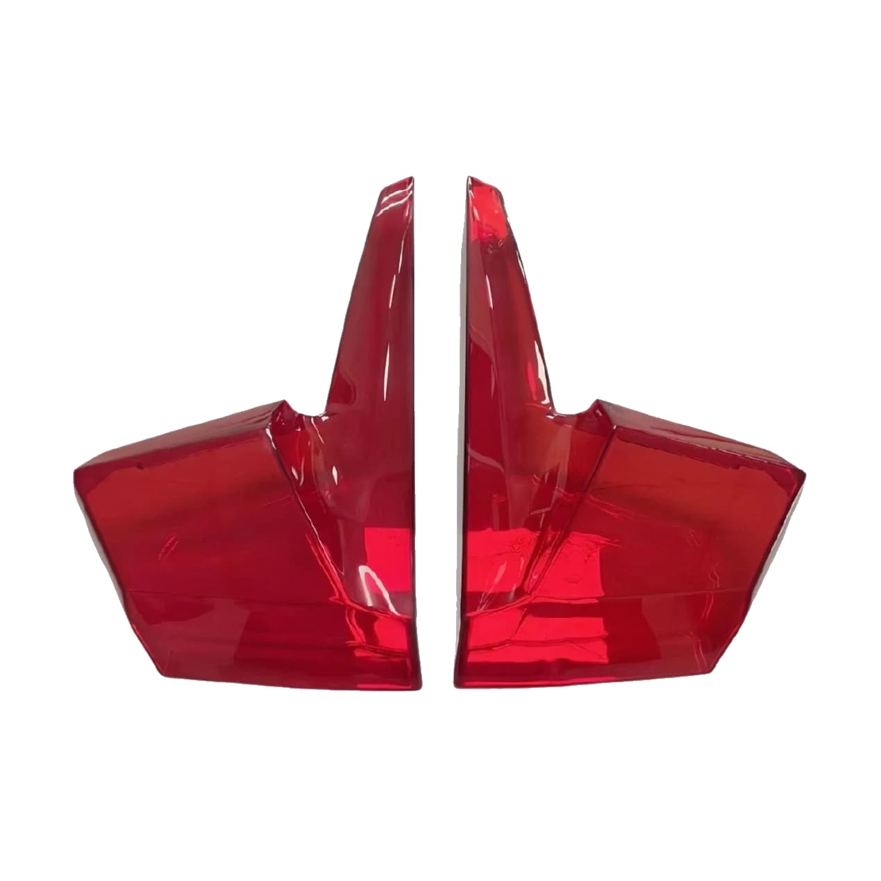 Polished and dyed PMMA automotive tail light prototypes
