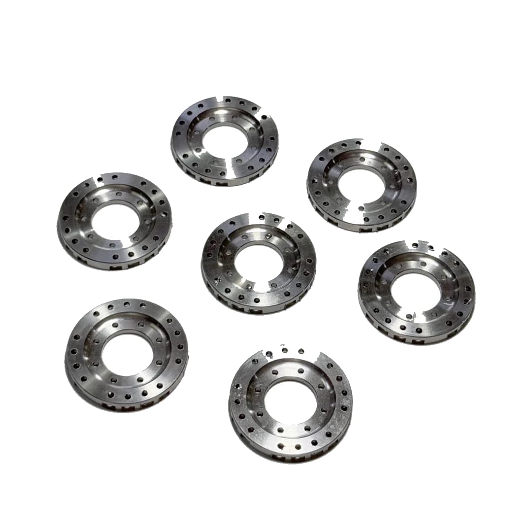 Precision CNC-turned 304 stainless-steel vacuum flanges