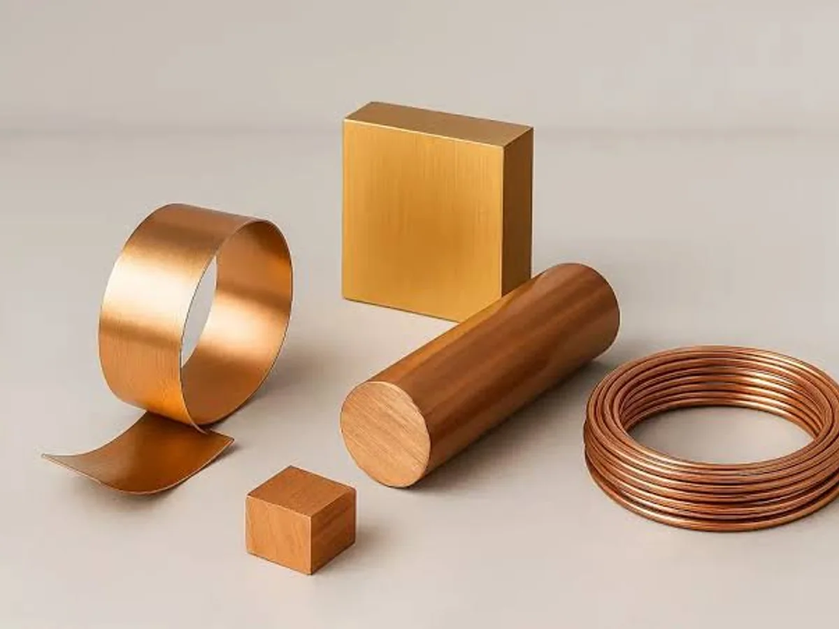 Copper bar, strip and coil material forms