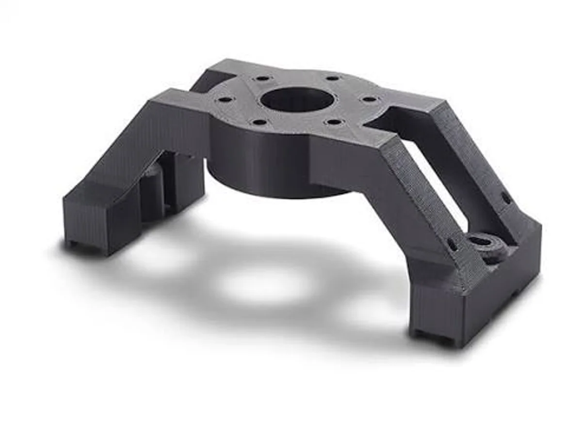 Black industrial FDM printed structural bracket