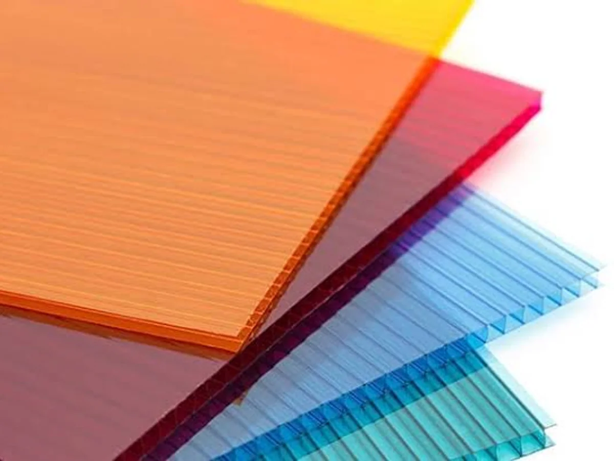 Colored and clear polycarbonate sheet samples