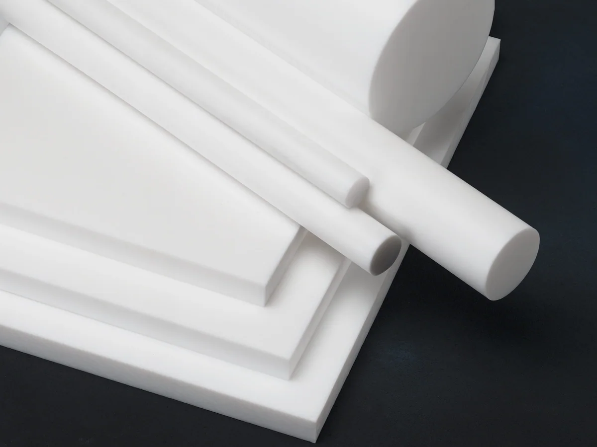 White PTFE sheet and round stock
