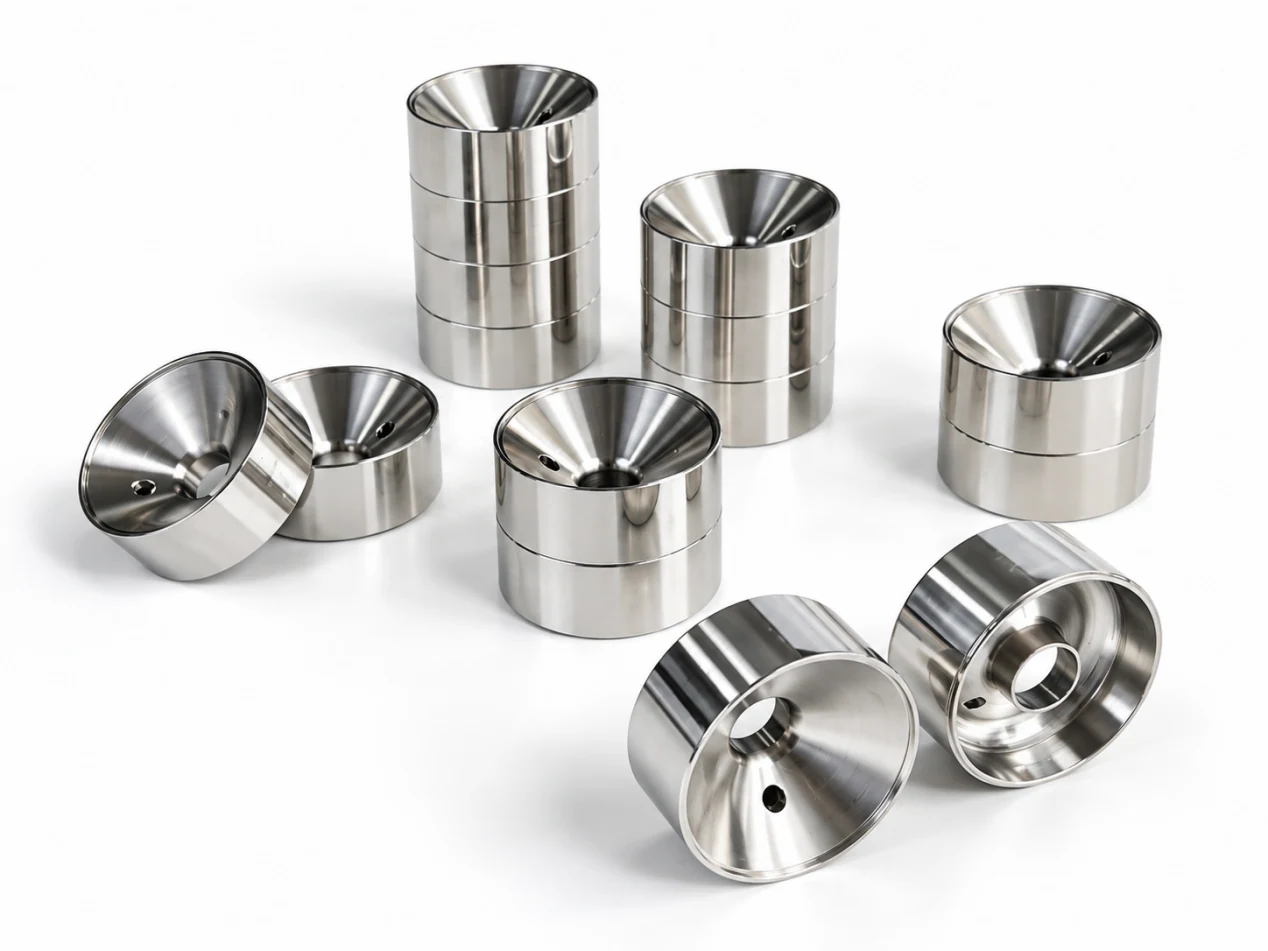 Mirror-polished precision metal components