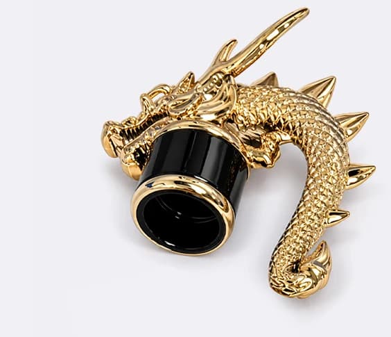 Decorative component with a gold-toned PVD-style coating