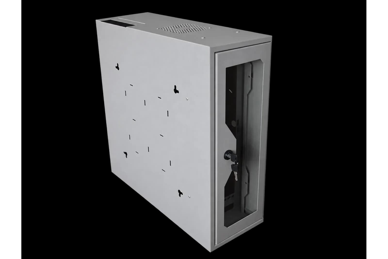 Formed equipment enclosure on a white background