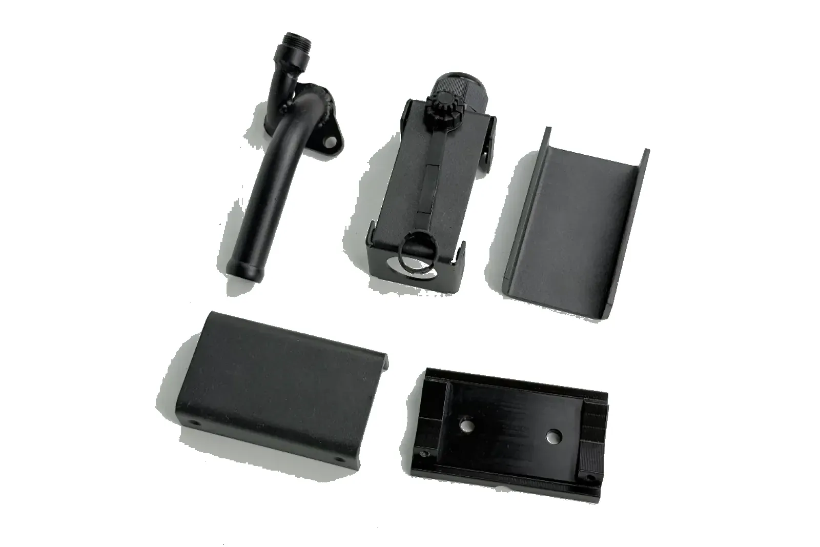 Hardware-integrated sheet metal mounting components