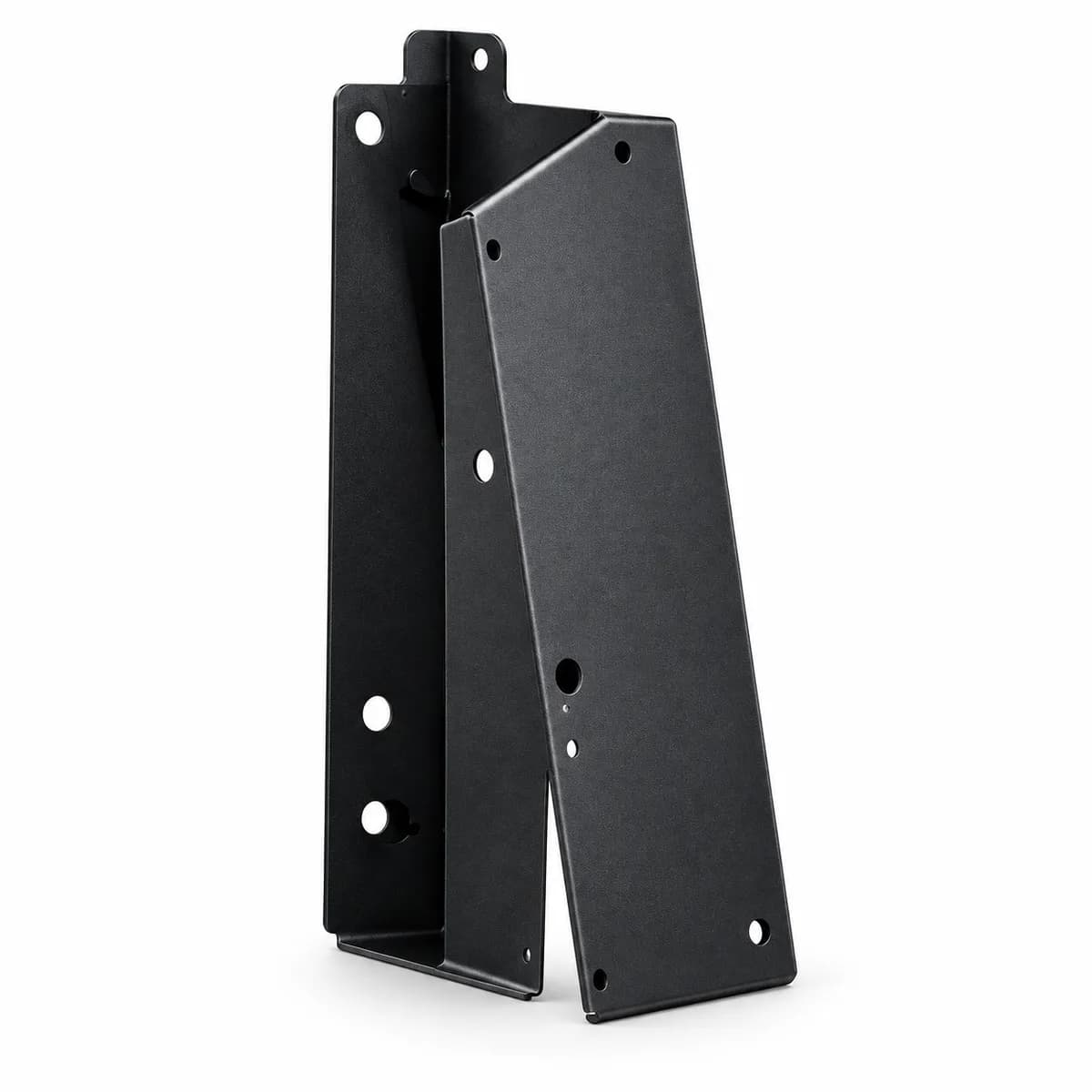 Powder-coated fabricated bracket representing one surface finishing route